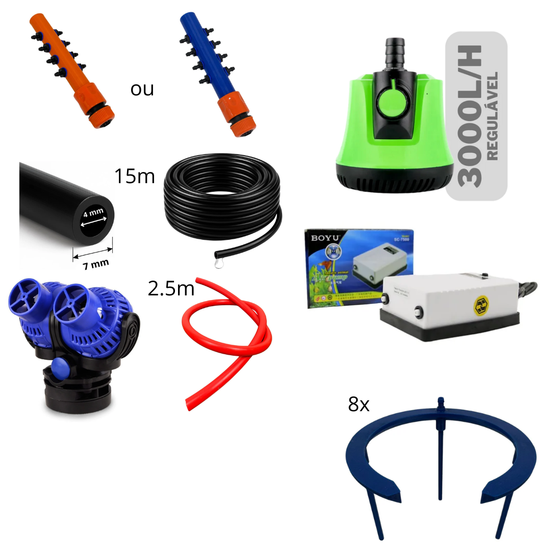 Kit personalizado de rega automática (até 8 plantas)