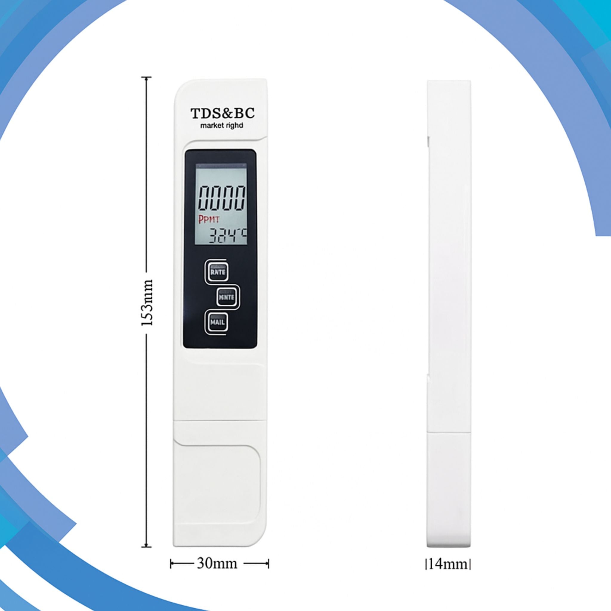 Medidor Digital de TDS, EC e Temperatura