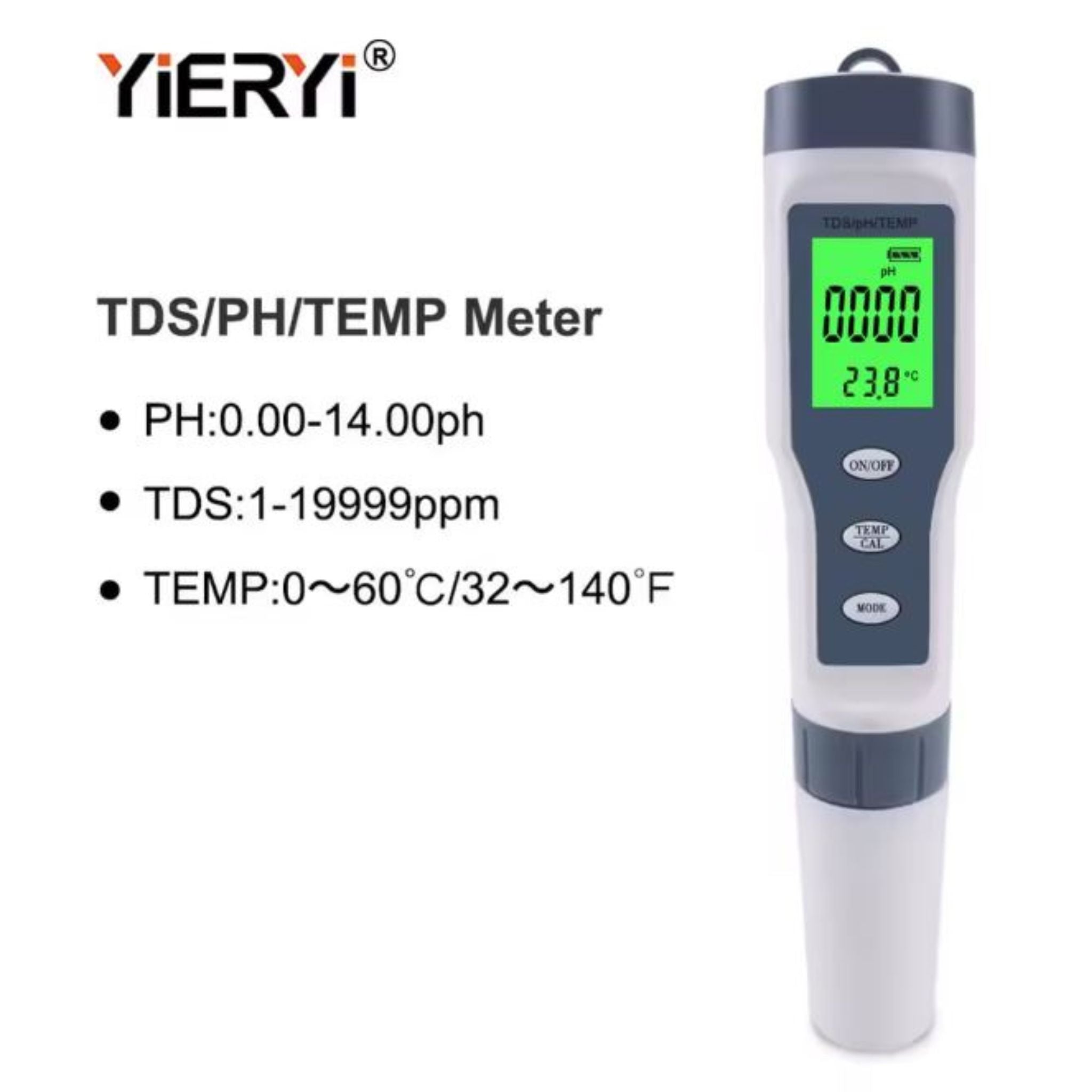 Medidor de PH/PPM/+