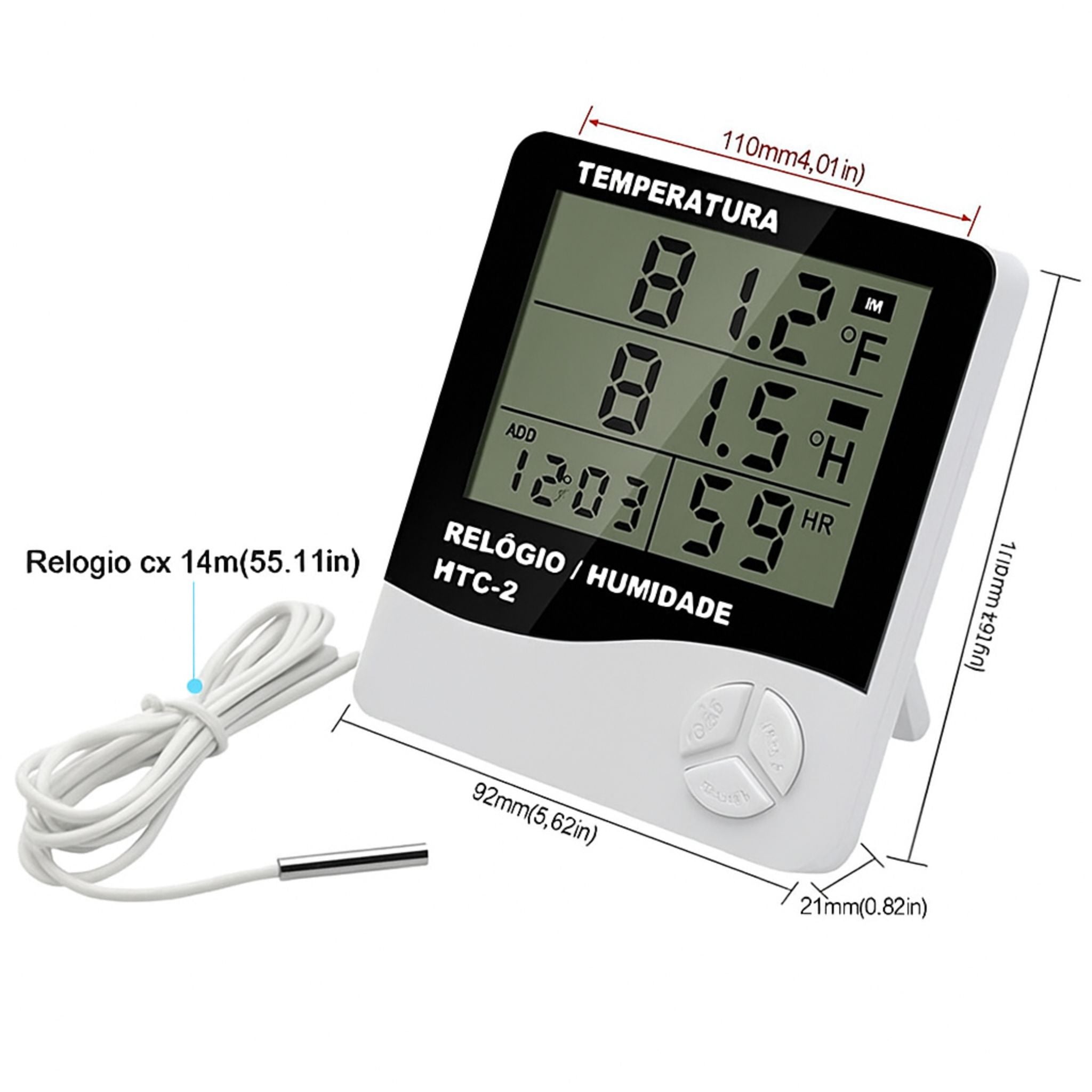 Termohigrômetro (Temperatura e Umidade)