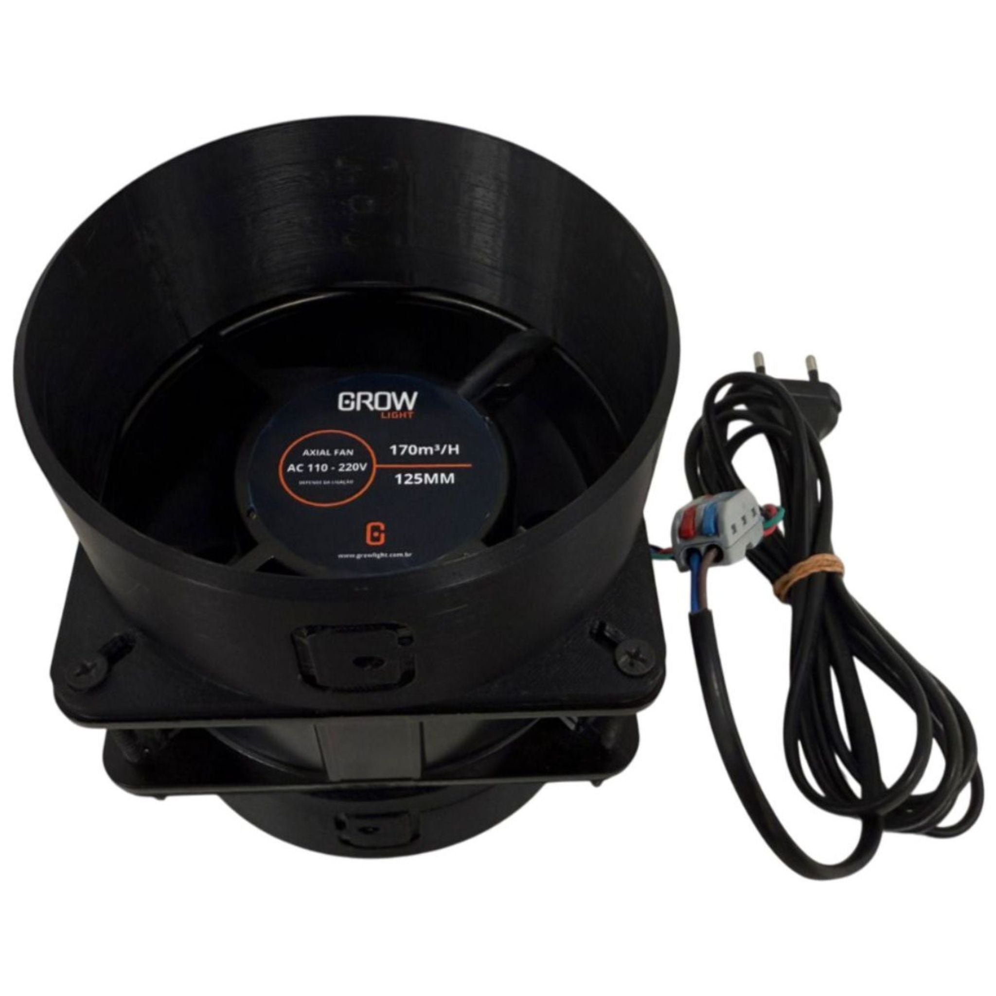 Exaustor 125mm Vazão 170m3/h  - GrowLight