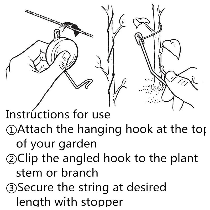 10x Yoyo Hanger de plástico para plantas