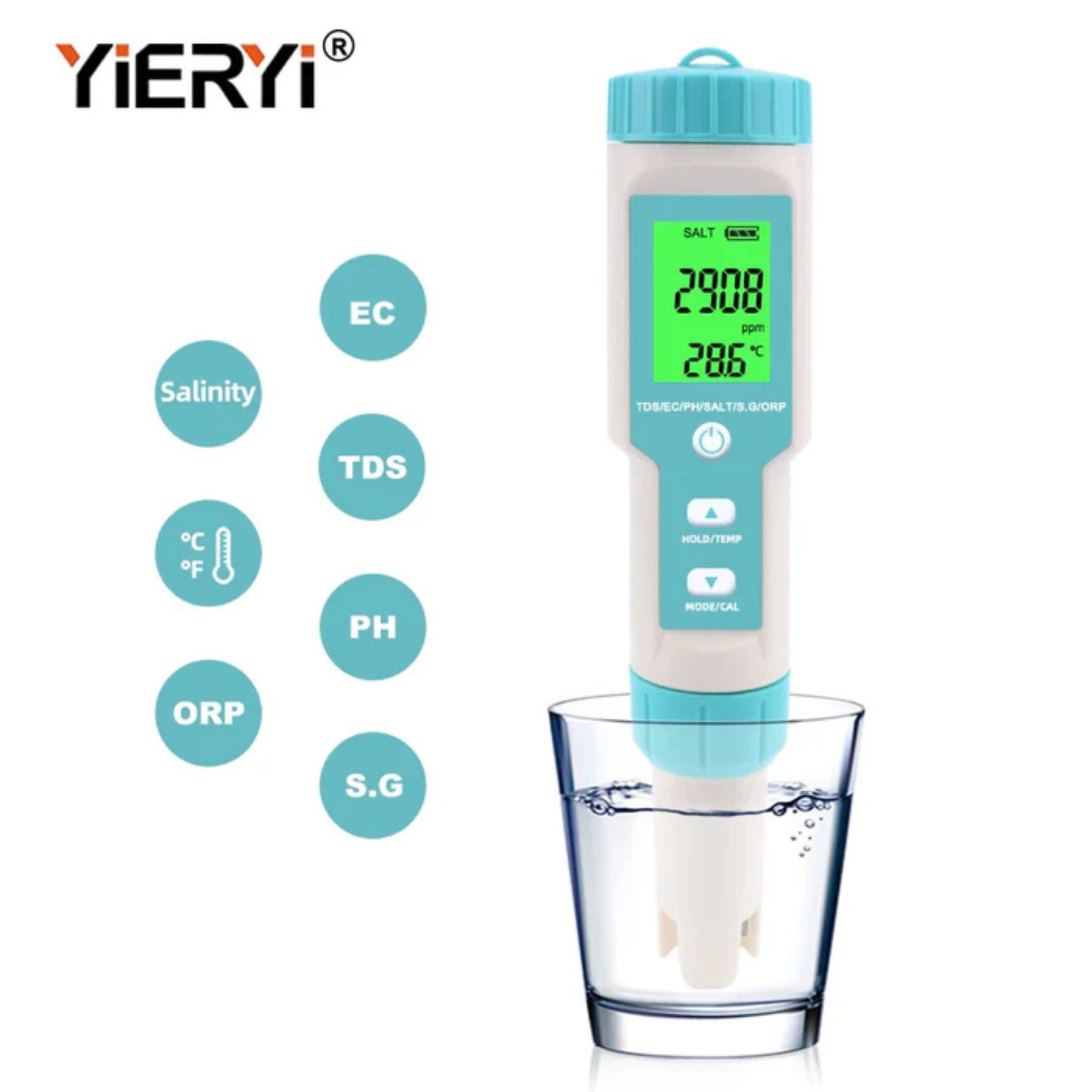 Medidor de PH/PPM/+