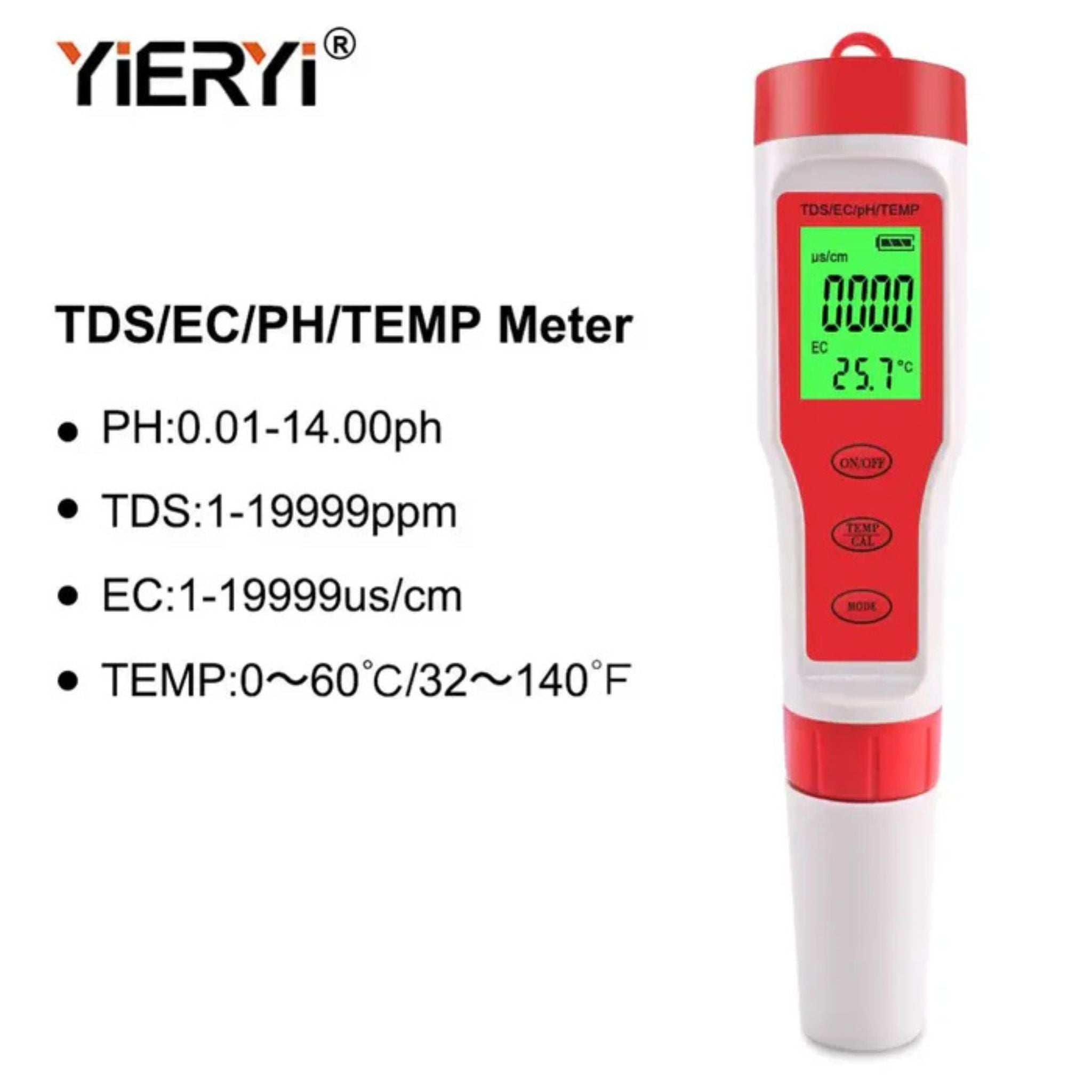 Medidor de PH/PPM/+