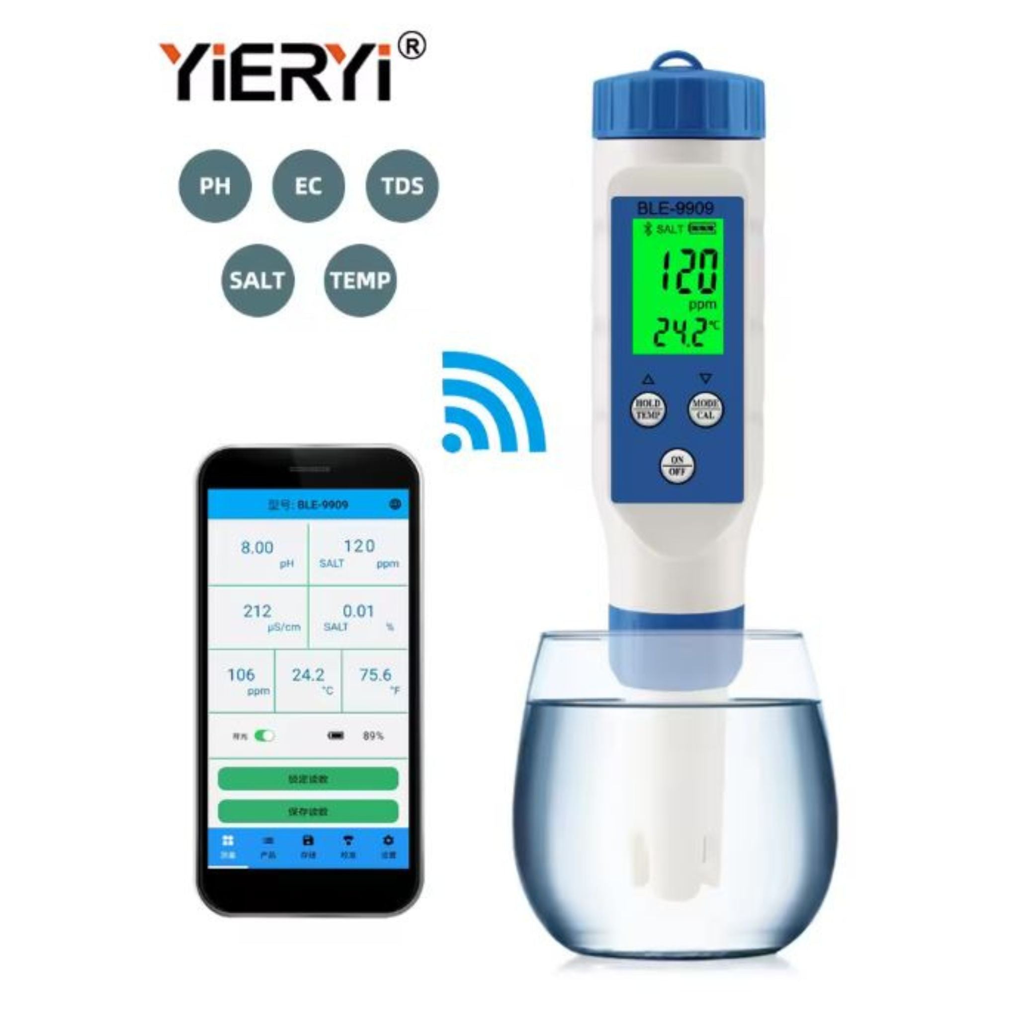 Medidor de PH/PPM/+