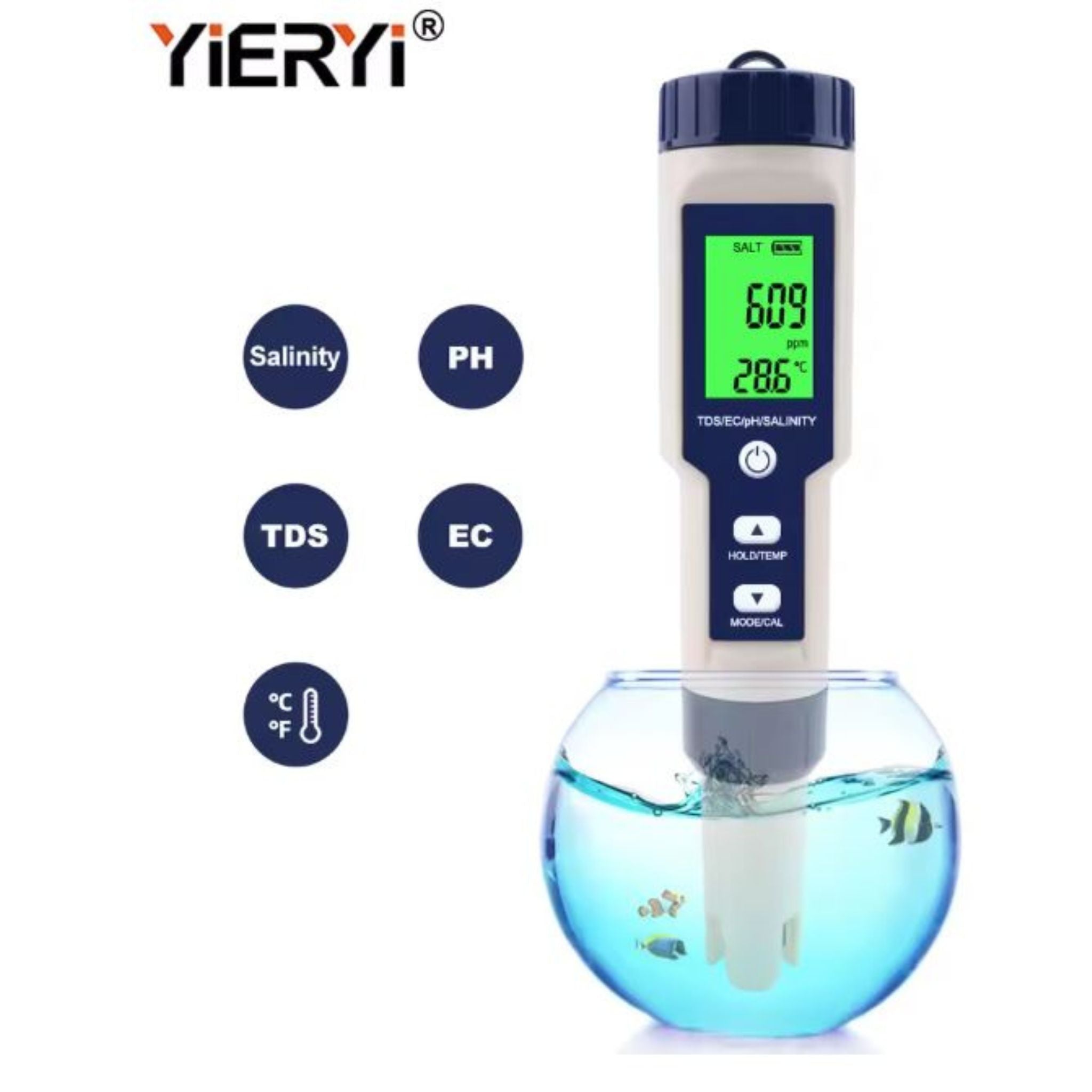 Medidor de PH/PPM/+