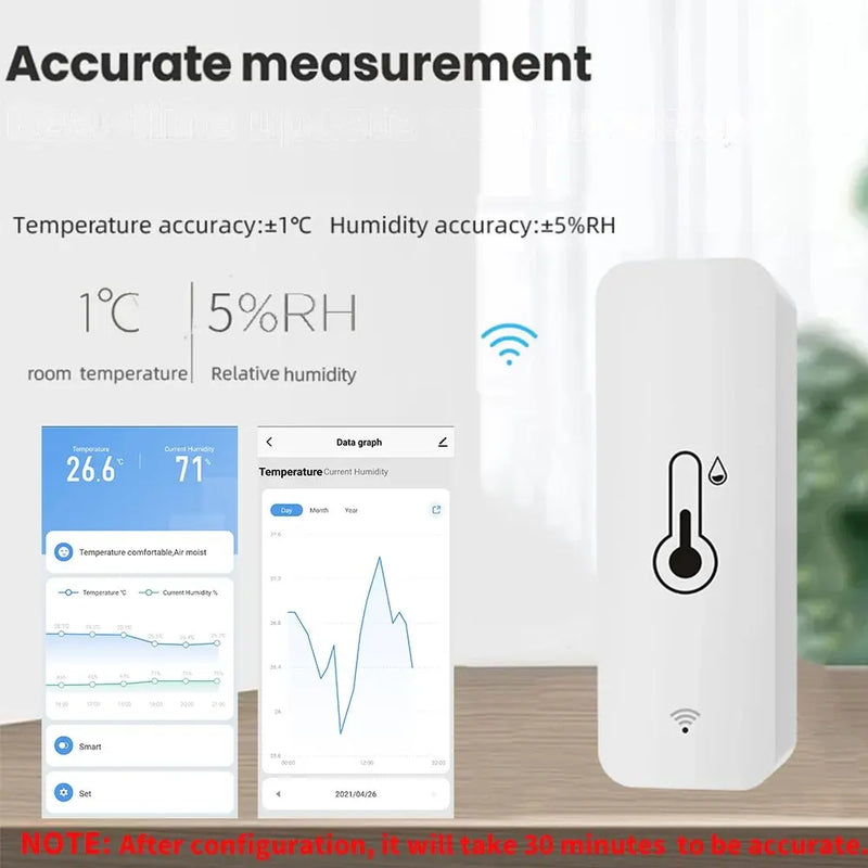 Sensor de temperatura e umidade TUYA - WiiFi